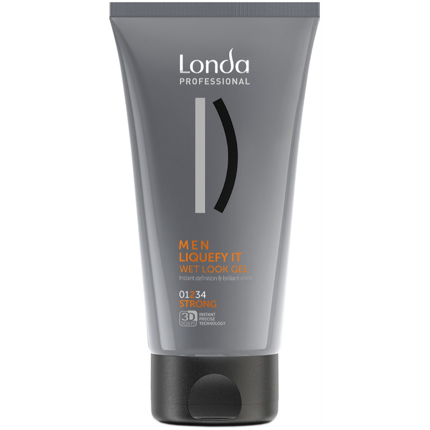 фото Londa professional гель-блеск с эффектом мокрых волос men liquefy it wet look gel