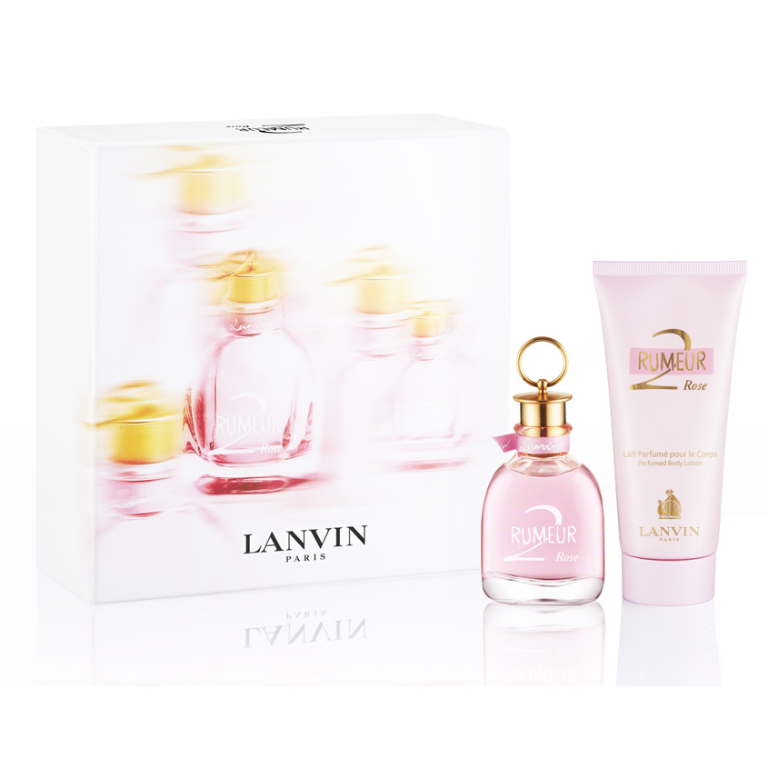 Lanvin подарочный набор. Lanvin rumeur 2 Rose набор. Парфюмерный набор Lanvin rumeur 2 Rose.