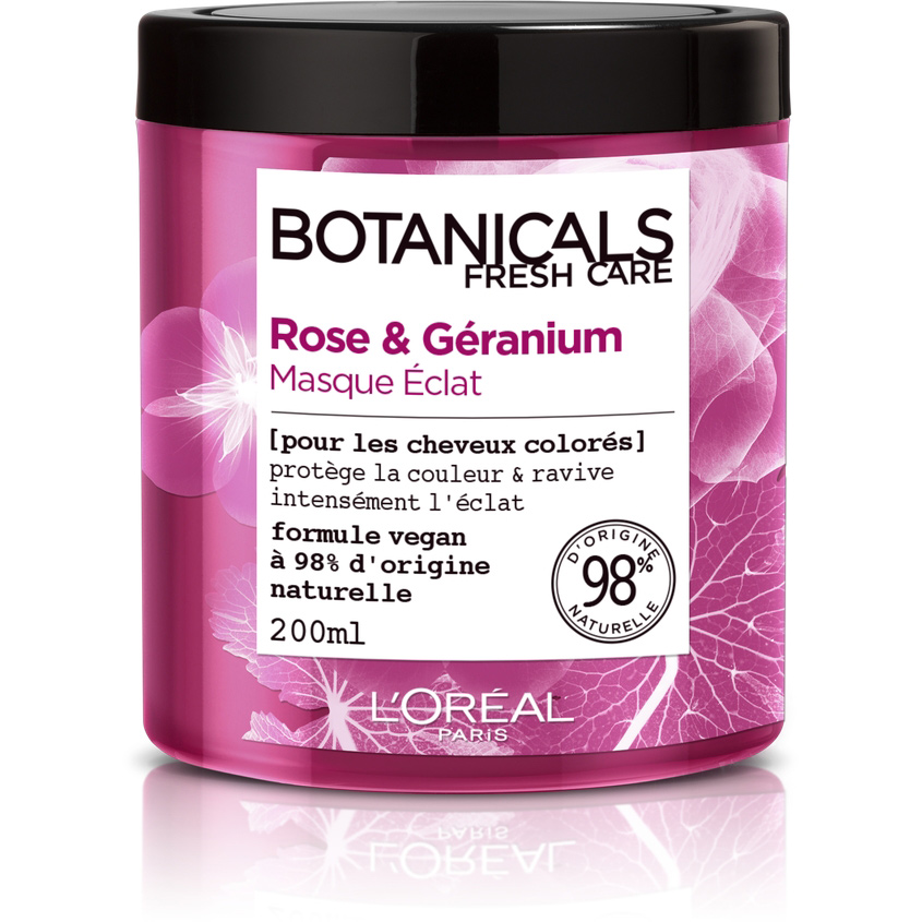 

L'ORÉAL PARIS Маска для волос "Botanicals Герань", для окрашенных и тусклых волос, придает блеск, без парабенов, силиконов и красителей