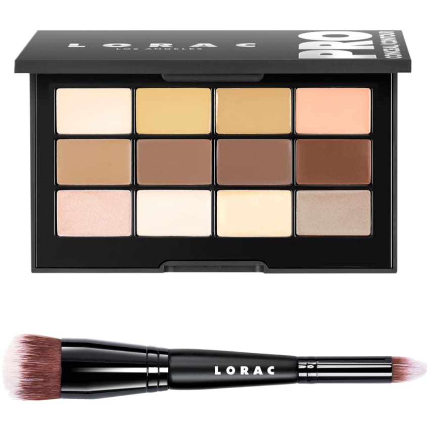 фото Набор палетка консилеров и контуринга pro conceal contour palette и кисть lorac