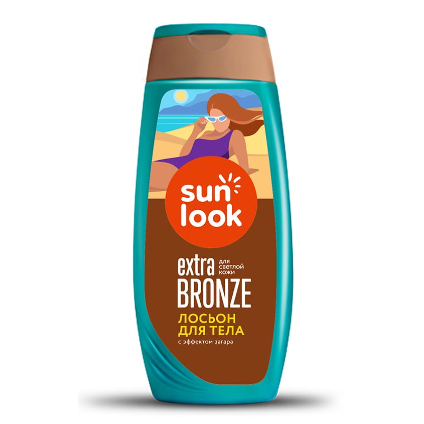 фото Sun look лосьон для тела i love bronze с эффектом загара для светлой кожи