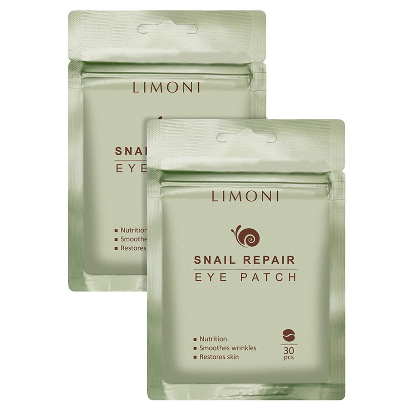 фото Limoni набор патчей для глаз snail repair