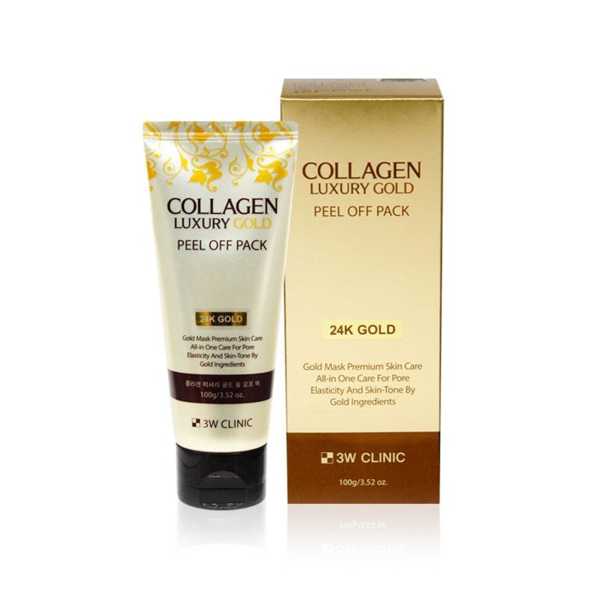 фото 3w clinic золотая маска-пленка для лица "collagen&luxury gold"