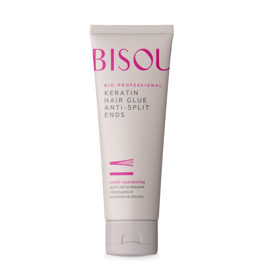 фото Bisou клей-сыворотка для секущихся кончиков волос keratin hair glue anti-split ends