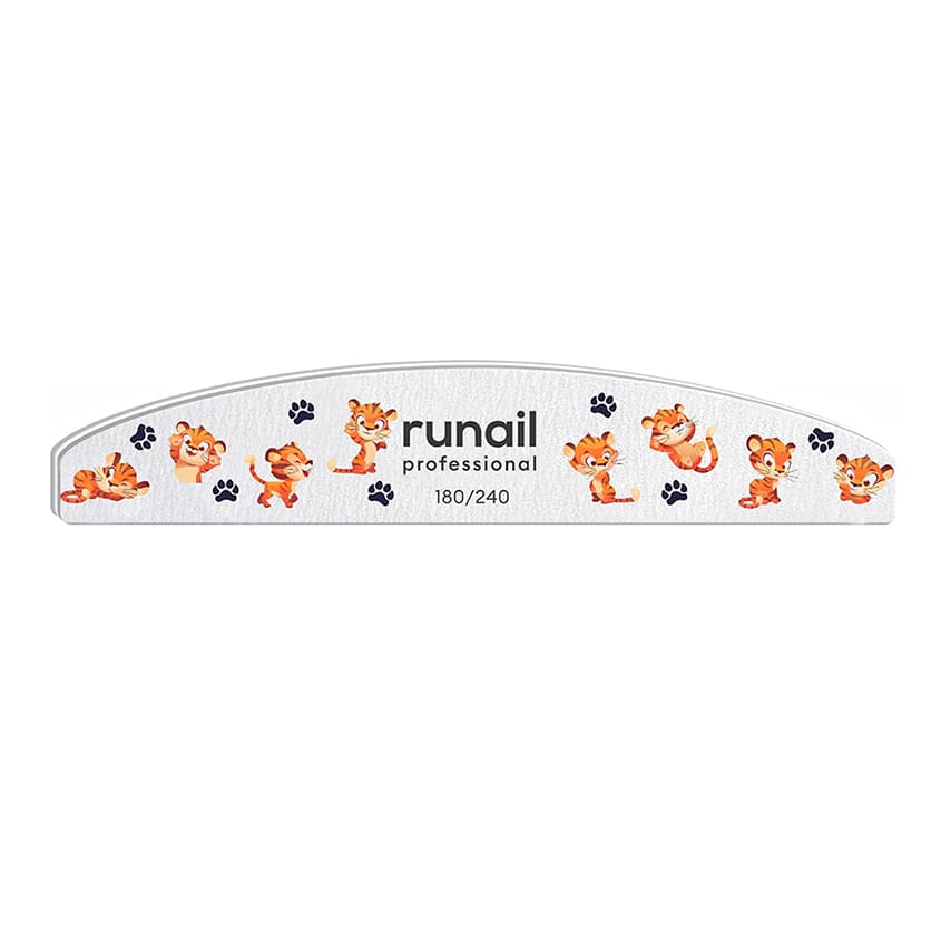 фото Профессиональная пилка для ногтей "тигры" 180/240 runail professional