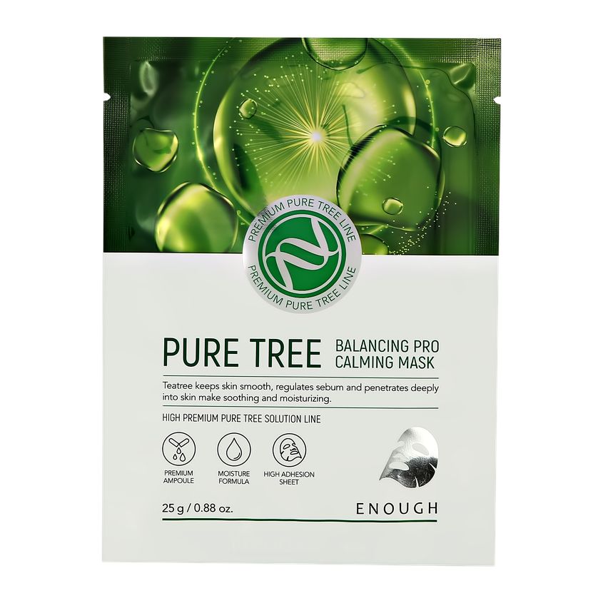 Маска 25 числа. Маска для лица enough Pure Tree. Enough Pure Tree Balancing Pro Calming Mask. Тканевая маска с экстрактом чайного дерева enough Pure Tree Balancing Pro Calming Mask. Тканевая маска для лица детокс с экстрактом чайного дерева Kapous, 25г.