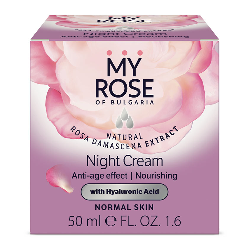 фото My rose of bulgaria крем для лица ночной night cream anti-age effect