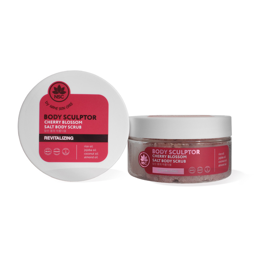 фото Name skin care body sculptor вишнево-солевой скраб для тела cherry blossom