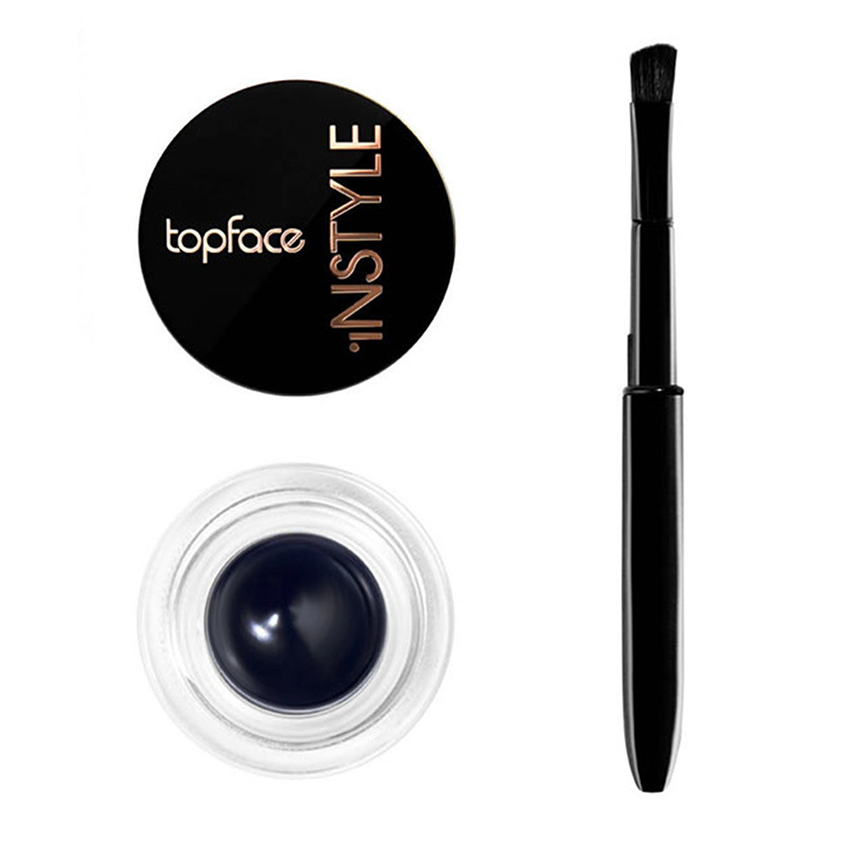 фото Topface подводка для глаз гелевая водостойкая с кисточкой instyle gel eyeliner