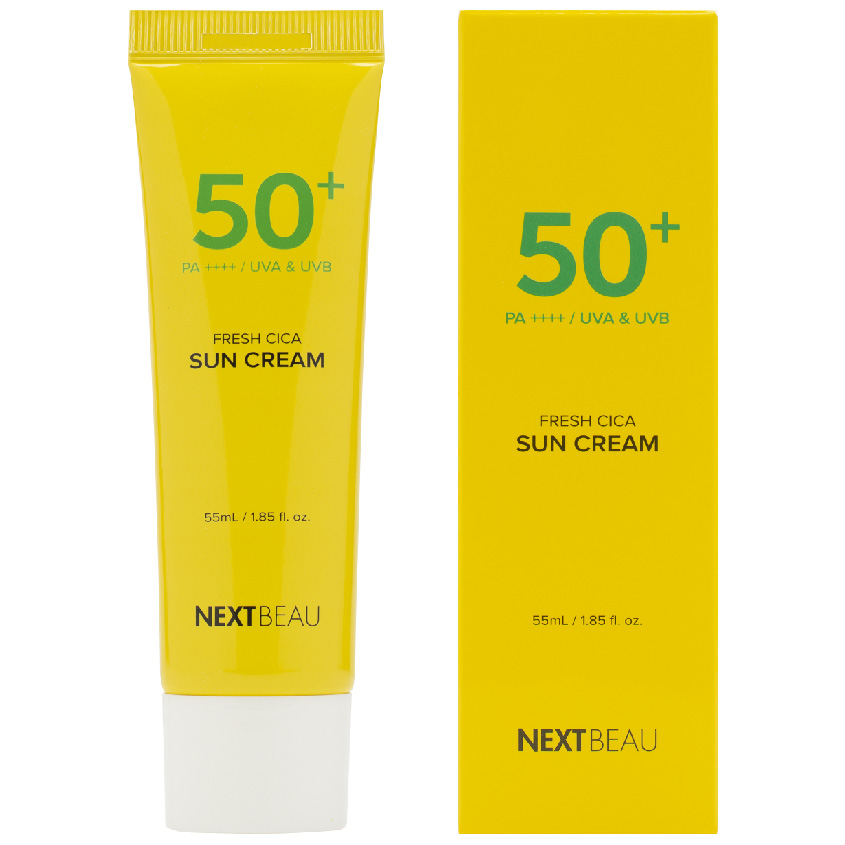 фото Nextbeau солнцезащитный освежающий крем с центеллой азиатской spf 50+ / pa++++