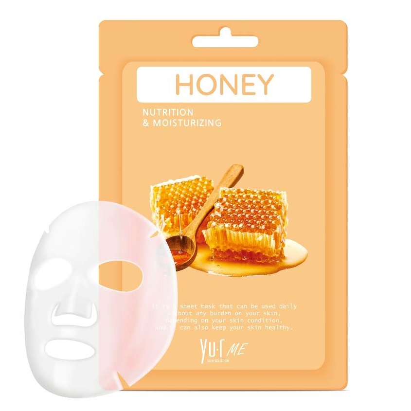 фото Yu.r тканевая маска для лица с экстрактом мёда yu.r me honey sheet mask