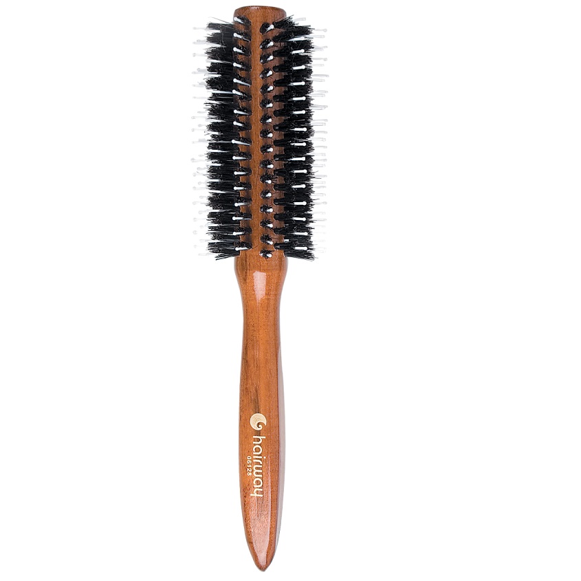 фото Hairway брашинг hairway glossy wood деревянный, комбинированная щетина 22мм, 12 рядов