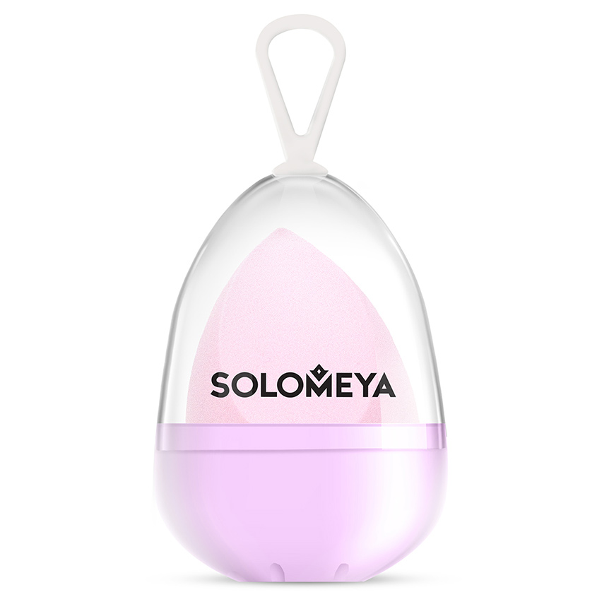 фото Solomeya косметический спонж для макияжа со срезом лиловый flat end blending sponge lilac