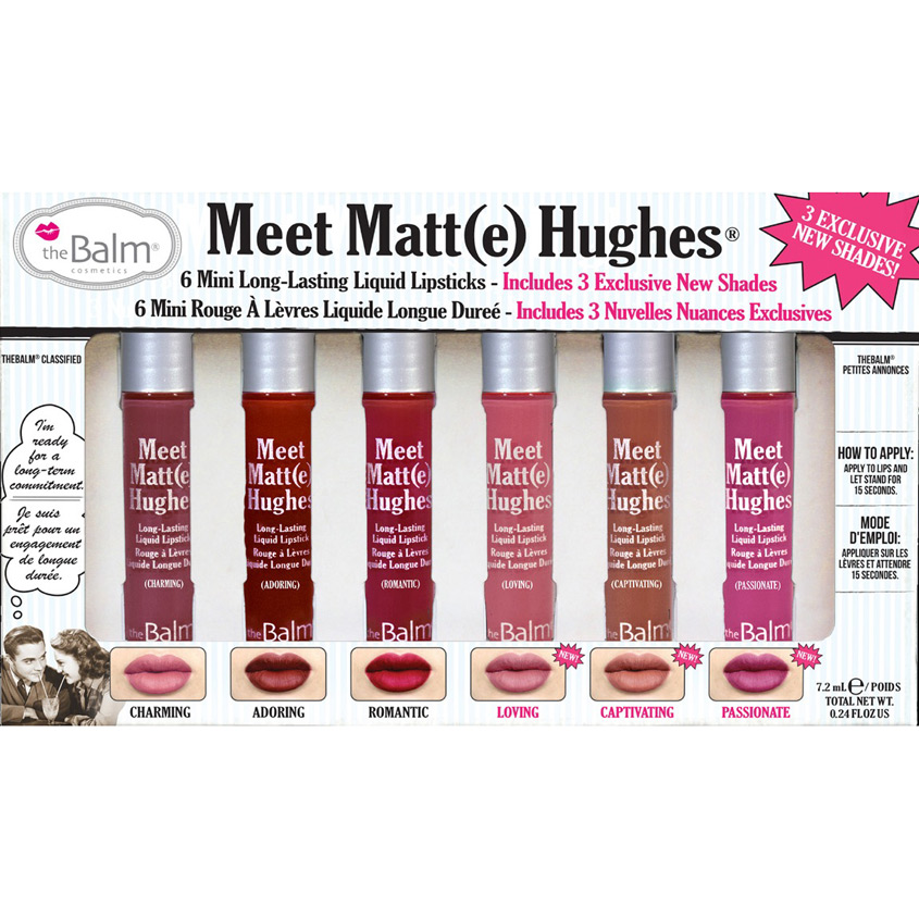 фото Набор из 6 оттенков мини жидких матовых помад meet matt(e) hughes thebalm