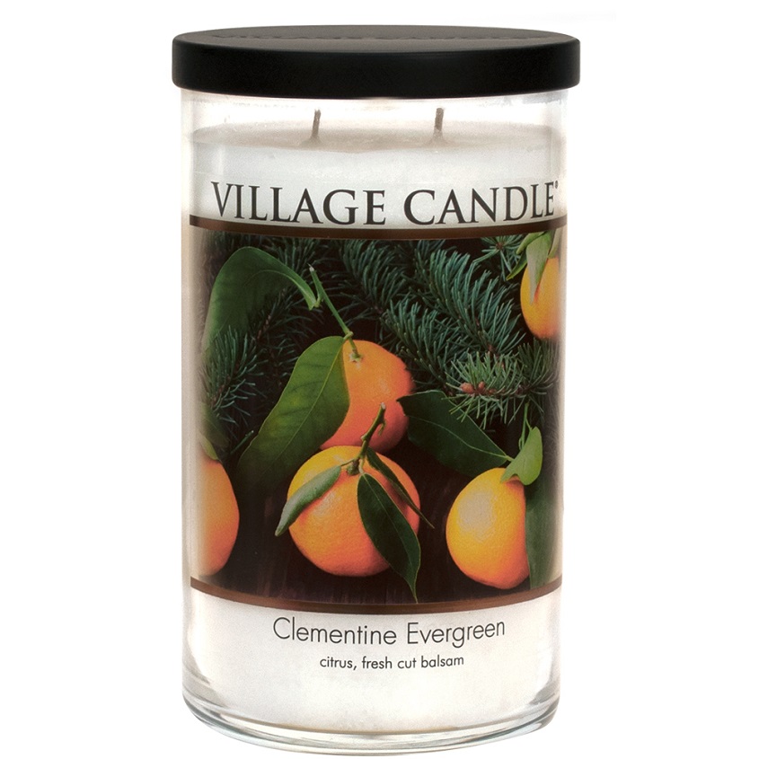 

VILLAGE CANDLE Ароматическая свеча "Clementine Evergreen", стакан, большая