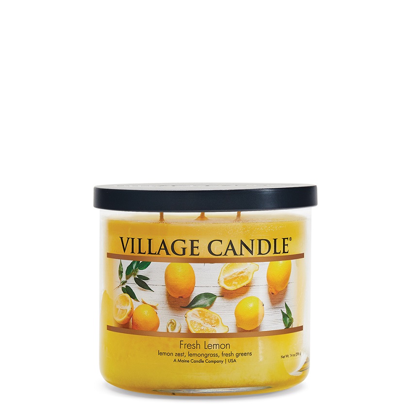 фото Village candle ароматическая свеча "fresh lemon", чаша, средняя