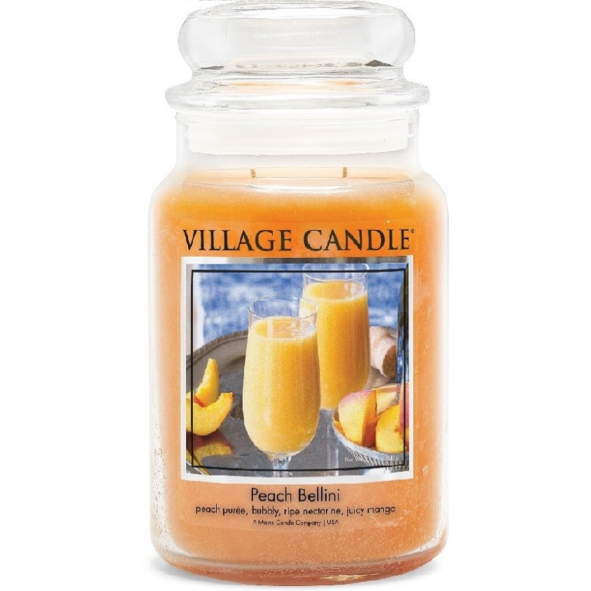 фото Village candle ароматическая свеча "peach bellini", большая