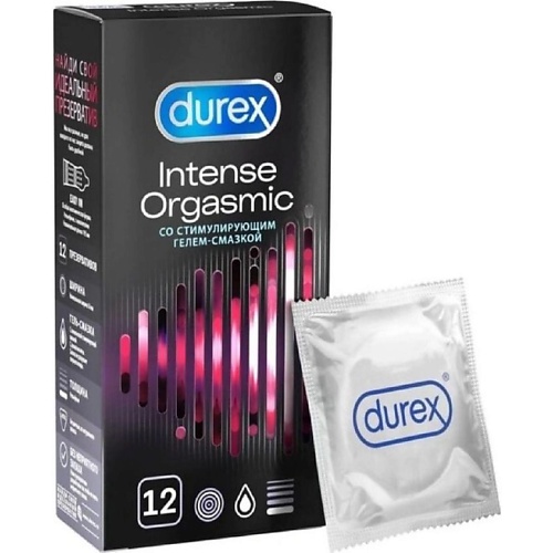 АПТЕКА Презервативы Дюрекс/Durex intense orgasmic рельефные N12 vizit презервативы c пупырышками со смазкой 12