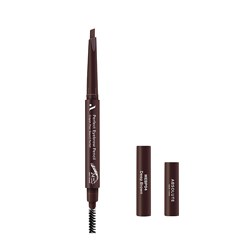 фото Absolute new york карандаш для бровей с щеточкой perfect eyebrow pencil