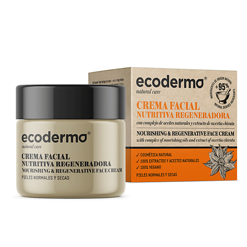 ECODERMA Крем для лица питательный и регенерирующий