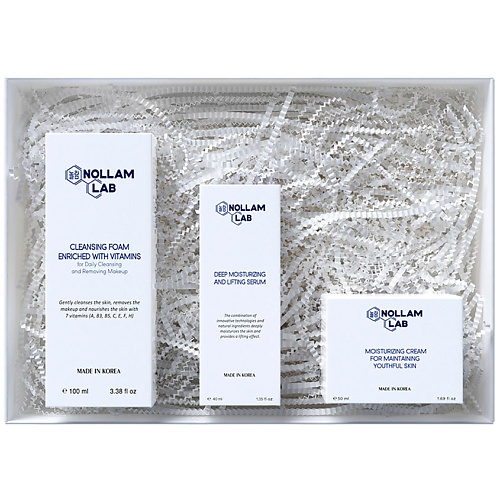 фото Nollam lab подарочный набор для сохранения молодости (пенка, сыворотка и увлажняющий крем)
