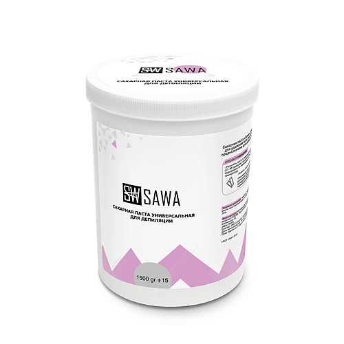 SAWA Паста для шугаринга универсальная гипоаллергенная 1500 sawa паста для шугаринга мягкая гипоаллергенная 500