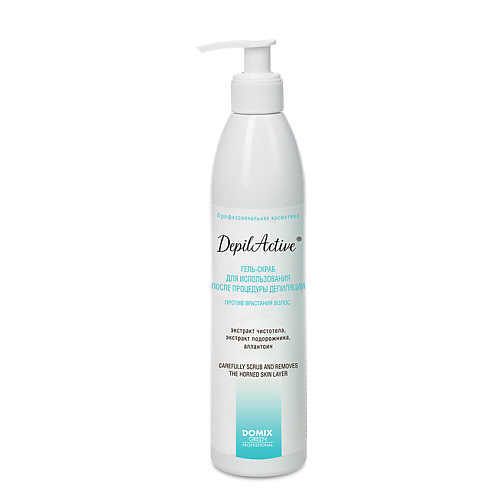 DOMIX DAP Гель-скраб для использования после процедуры депиляции против врастания волос 310.0 увлажняющие сливки с фруктовыми экстрактами и кислотами после депиляции