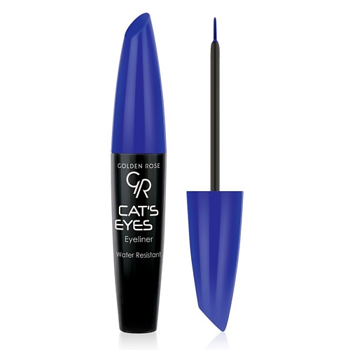 фото Golden rose подводка для глаз cat’s eyes matte blue