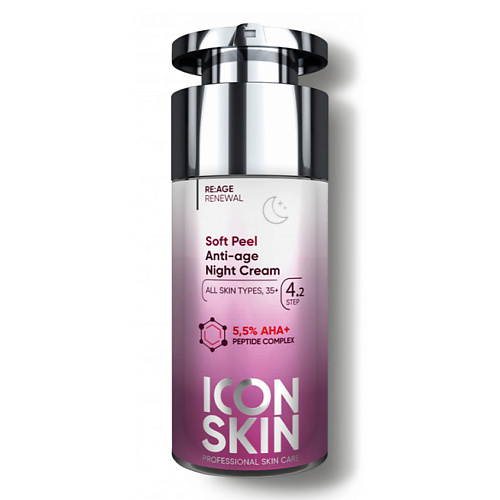 фото Icon skin омолаживающий ночной крем soft peel/soft peel anti-age night cream