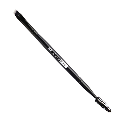 фото Relouis кисть косметическая relouis pro двусторонняя для бровей brow eyeliner brush