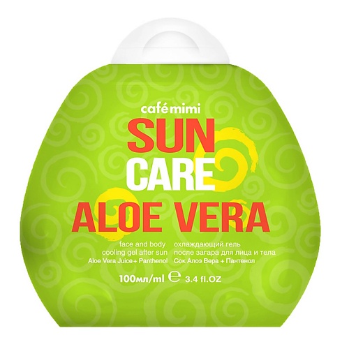 CAFÉ MIMI Гель после загара для лица и тела Aloe Vera 