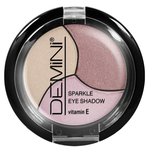 фото Demini тени для век sparkle eye shadow тройные с витамином е