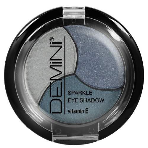 фото Demini тени для век sparkle eye shadow тройные с витамином е