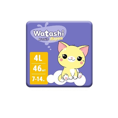 WATASHI Подгузники  для детей 4/L 7-14 кг