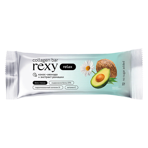 PROTEIN REX Батончик с высоким содержанием белка «кокос-ромашка-авокадо» protein rex батончик с высоким содержанием протеина ягодный пай