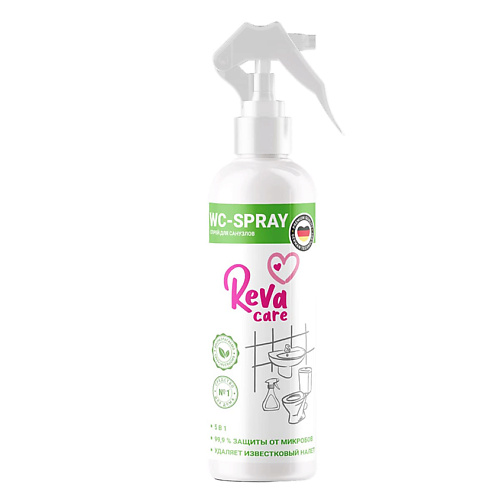 REVA CARE Спрей для санузлов reva care чистящее средство для ванной и туалета эффективное отбеливание 750