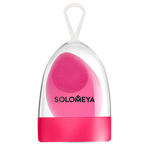 фото Solomeya косметический спонж для макияжа со срезом розовый flat end blending sponge pink