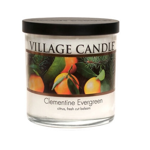 фото Village candle ароматическая свеча "clementine evergreen", стакан, маленькая