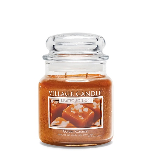 фото Village candle ароматическая свеча "golden caramel", средняя